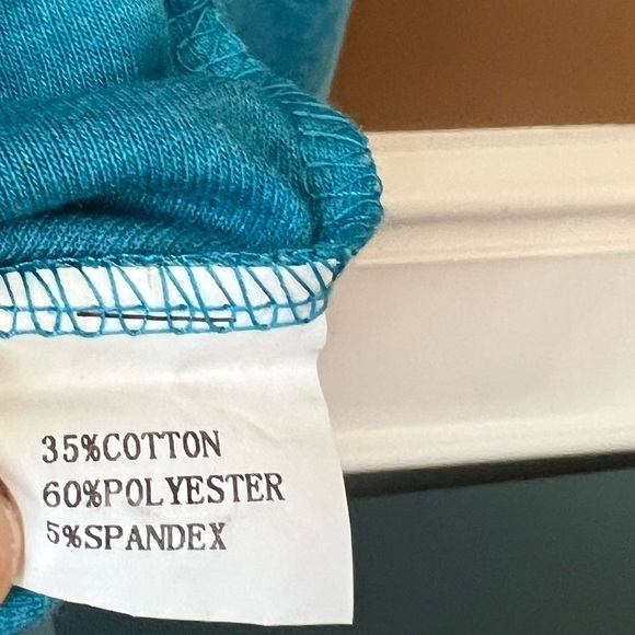 Women’s Turquoise Blue Off-Shoulder Lightweight Sweater Size Large - Picture 4 of 4